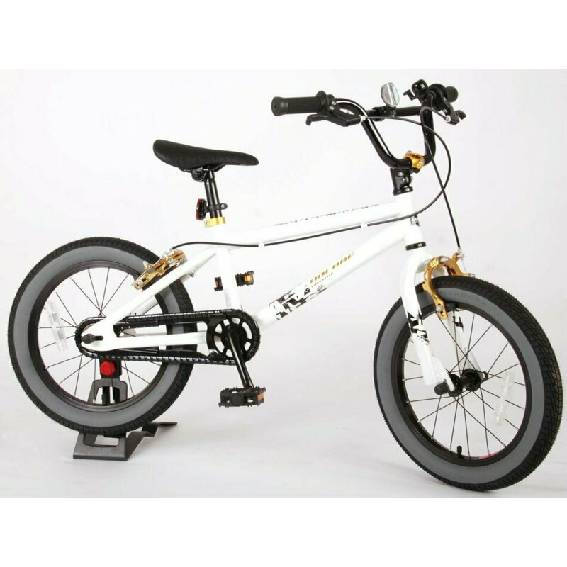 Eandl cycles - bicicleta cu pedale cool rider, 16 , alb