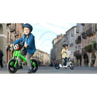 Bicicleta fara pedale Balance bike Runner verde neon Dino Bikes cu roti de 12”( fara cutia originala)