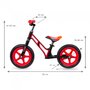 Bicicleta fara pedale cu cadru din magneziu Kidwell COMET - Black Red - 6