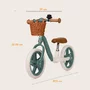 Bicicleta fara pedale, Lionelo, Alex Plus, Usoara, Cu ghidon si sa reglabile, Include cos depozitare si sonerie, Din otel, Cu roti din spuma EVA, 12 inch, Green Forest - 10