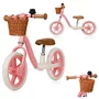 Bicicleta fara pedale, Lionelo, Alex Plus, Usoara, Cu ghidon si sa reglabile, Include cos depozitare si sonerie, Din otel, Cu roti din spuma EVA, 12 inch, Pink Rose - 9