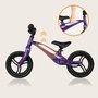 Bicicleta fara pedale, Lionelo, Bart, Usoara, Cu cadru din magneziu, Cu ghidon si sa reglabile, Greutate 3 Kg, 12 inch, Conform cu standardul european de securitate EN71, Purple Amethyst - 12