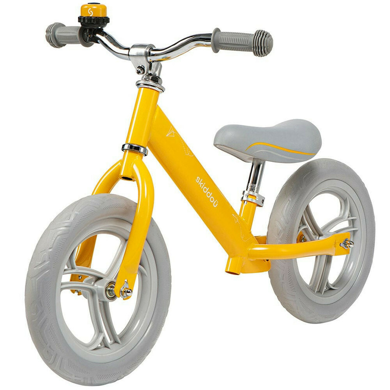 Bicicleta fara pedale Nils, Skiddou, Galben