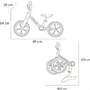 Bicicleta pliabila fara pedale Skiddou Ronny, Keep Pink, Roz - 2