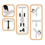 Bicicleta fara pedale, Skids, Baby Walker, Cu 4 roti din spuma, Pana la 20 kg, Otel, Manere moi, 12 luni+, Blue/White - 5