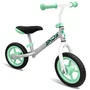 Bicicleta fara pedale, Skids, Pana la 20 kg, Cu sa in forma anatomica, Cu roti de 10 inci, Sa si ghidon reglabile, Din otel, 2-4 ani, Grey/Turquoise - 1