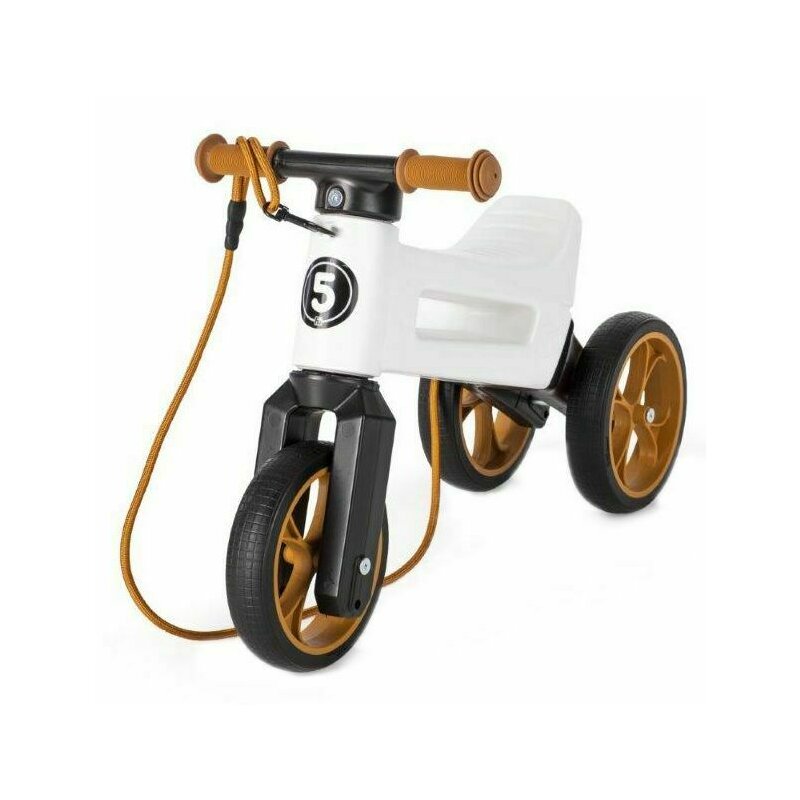Funny wheels rider - bicicleta fara pedale supersport, 10 , 2 in 1, maro