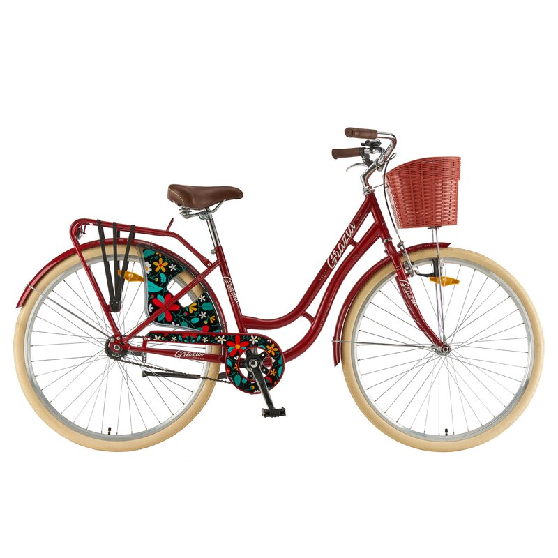 Bicicleta Oras Polar Grazia Bordo 1s - 28 inch, M, Rosu