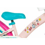 Bicicleta pentru copii, Toimsa, Hello Kitty, 12 inch, Cu roti ajutatoare si cosulet frontal, Conform cu standardul european de securitate EN71, Multicolor - 3