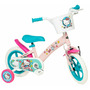 Bicicleta pentru copii, Toimsa, Hello Kitty, 12 inch, Cu roti ajutatoare si cosulet frontal, Conform cu standardul european de securitate EN71, Multicolor - 1