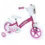 Bicicleta pentru copii, Huffy, Disney Princess, 12 inch, Cu roti ajutatoare si cosulet frontal, Sistem de franare frontal, Roz - 1