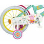 Bicicleta pentru copii, Toimsa, Peppa Pig, 16 inch, Cu roti ajutatoare si cosulet frontal, Cu scaunel pentru papusi, Verde - 2