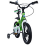 Bicicleta pentru copii 2-4 ani HappyCycles KidsCare, roti 12 inch, cu roti ajutatoare si frane pe disc, verde - 2