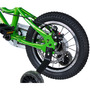 Bicicleta pentru copii 2-4 ani HappyCycles KidsCare, roti 12 inch, cu roti ajutatoare si frane pe disc, verde - 3