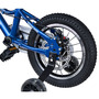 Bicicleta pentru copii 5-8 ani HappyCycles KidsCare, roti 16 inch, cu roti ajutatoare si frane pe disc, albastru - 3