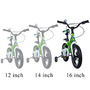 Bicicleta pentru copii 5-8 ani HappyCycles KidsCare, roti 16 inch, cu roti ajutatoare si frane pe disc, verde - 6