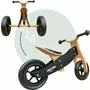 Bicicleta/tricicleta fara pedale, Free2Move, Din lemn, 2 in 1, Functie de bicicleta echilibru, Sa reglabila, Manere antiderapante, Roti ajustabile, 18 luni - 3 ani, Conform cu standardele europene EN71-1;2018, EN71-2:2020, EN71-3:2021, Brown White - 4