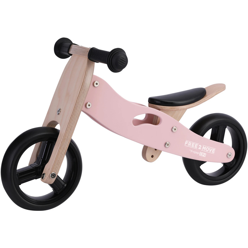 Bicicleta/tricicleta fara pedale, Free2Move, Dusty Pink