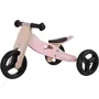Bicicleta/tricicleta fara pedale, Free2Move, Din lemn, 2 in 1, Functie de bicicleta echilibru, Scaun reglabil, Roti ajustabile, Manere antiderapante, Varsta 1-3 ani, Conform cu standardele europene EN71-1;2018, EN71-2:2020, EN71-3:2021, Dusty Pink - 1