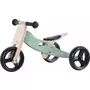 Bicicleta/tricicleta fara pedale, Free2Move, Din lemn, 2 in 1, Functie de bicicleta echilibru, Scaun reglabil, Roti ajustabile, Manere antiderapante, Varsta 1-3 ani, Conform cu standardele europene EN71-1;2018,  EN71-2:2020, EN71-3:2021, Mint