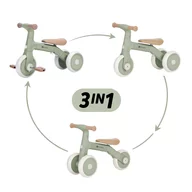 Bicicleta/tricicleta, Petite&Mars, 3 in 1, Multifunctionala, Cu/fara pedale, Ghidon directionabil, Sa reglabila pe inaltime, 2.3 kg, Pana la 25 kg, 12-36 luni, Verde
