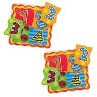 Puzzle copii, BigJigs, Numere, Din lemn, Dezvolta abilitatile kinestezice si de potrivire, 1-3 ani, Multicolor