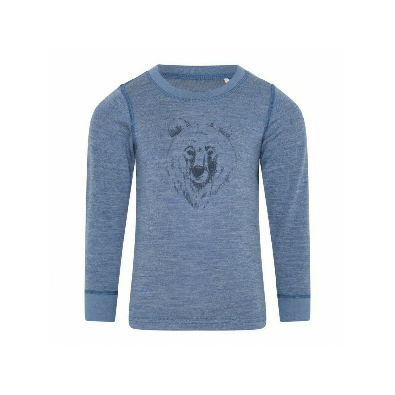 Blue Bear 100 - Bluza din lana merinos si bambus - Celavi