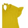 Kidsdecor - Bluza cu maneca scurta si volanase copii, din Muselina, , Shimmery Sunflower - 110-116 cm - 4