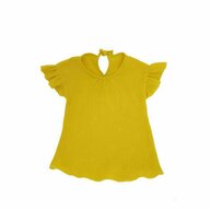 KidsDecor - Bluza cu maneca scurta si  volanase Shimmery Sunflower 4-5 ani
