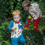 Bluzita din bumbac organic - Little Green Radicals - Midnight Blue Bear Necessities 3/4 ani - 3
