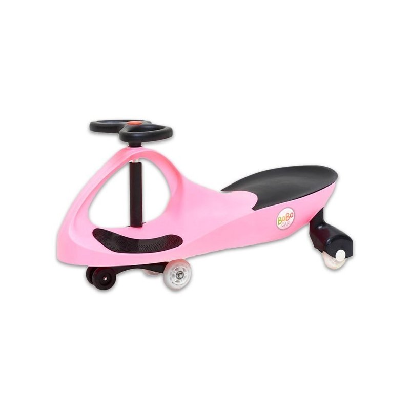 Bobo Car BoboCar - Masinuta cu roti din cauciuc si lumini , Pink