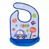 Baveta impermeabila, Bocioland, Cu buzunar detasabil, Dimensiune 21x21 cm, Car