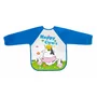 Baveta impermeabila, Bocioland, Cu maneci lungi, Dimensiune 40x35 cm, Happy Cows