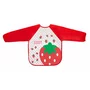 Baveta impermeabila, Bocioland, Cu maneci lungi, Dimensiune 40x35 cm, Strawberry - 1