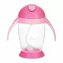 Cana de apa, Bocioland, Cu pai si manere, 300 ml, 6 luni+, Pink - 2