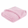 Paturica pufoasa, Bocioland, Pentru copii, Din fleece, Dimensiune mare 80 x 100 cm, Pink - 1