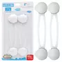 Set 2 sisteme de siguranta, Bocioland, Multifunctionale, Flexibile, Pentru sertare, Dulapuri, Frigider, Alb - 2