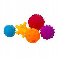 Set mingi senzoriale, Bocioland, Colorate, Pentru bebelusi, 5 piese