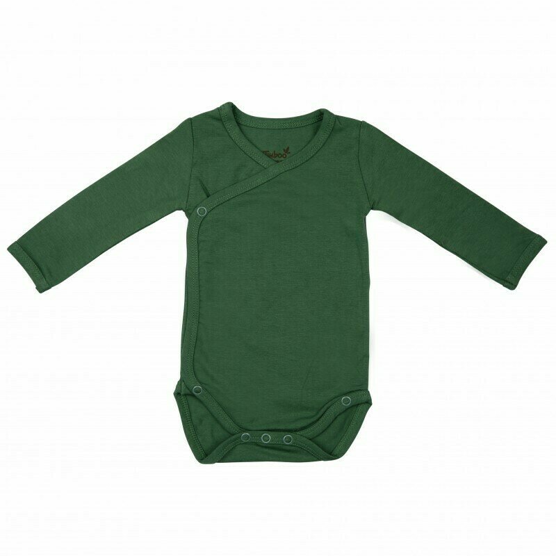 Timboo - body cu maneca lunga , aspen, 50-56 cm, din bambus, verde