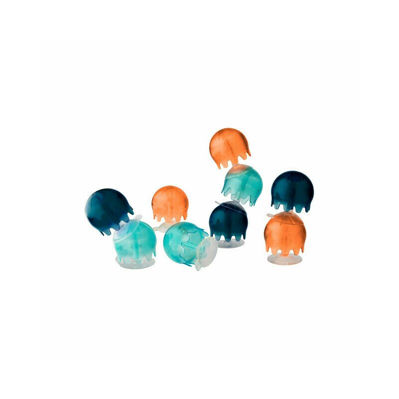 Boon - , Jucarie de baie bebelus, set 9 piese: meduze cu ventuze Jellies, nu contine ftalati