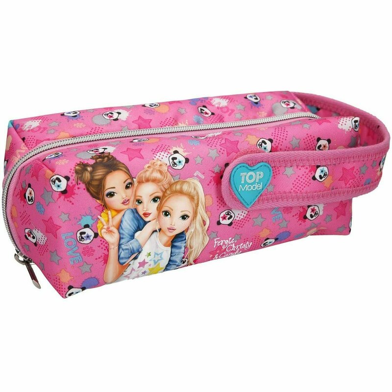 Depesche - borseta panda cu 4 penare echipate top model, roz