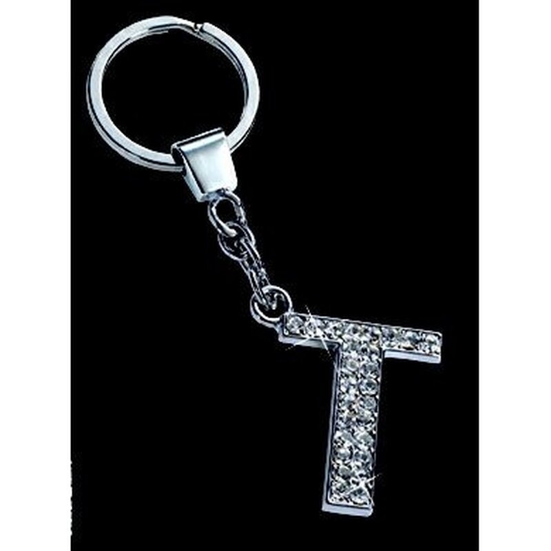 Breloc cu cristale litera t