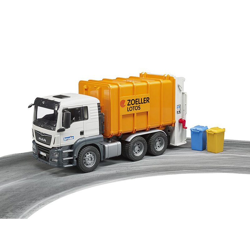 Bruder - masina de gunoi camion man tgs , cu incarcare in spate