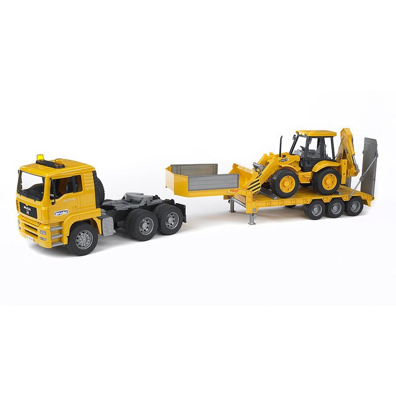 Bruder - set vehicule camion incarcare man tga , cu buldoexcavator jcb 4cx