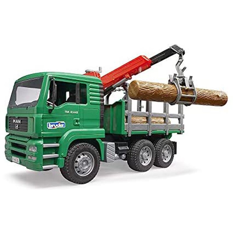 Bruder - camion lemne man tga , cu macara de incarcare, cu 3 busteni