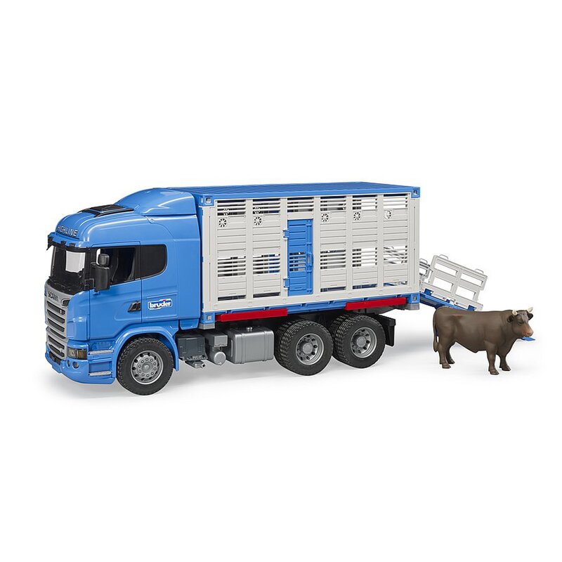 BRUDER - Camion Transport bovine Scanie R-Series , Cu o vita