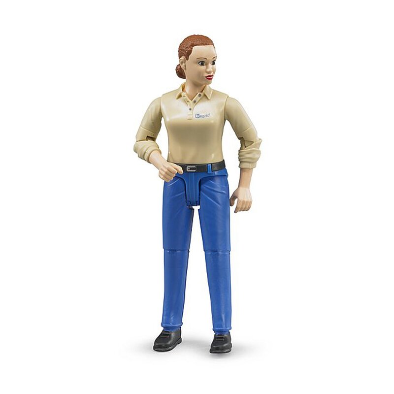 Bruder - figurina femeie , cu pantaloni albastri