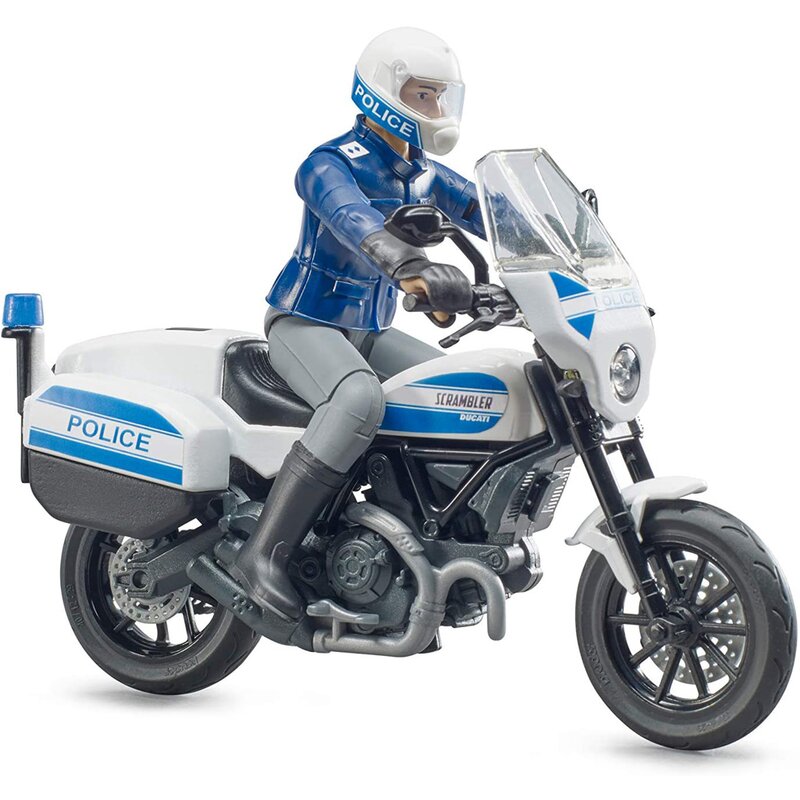 Bruder - motocicleta de politie scrambler ducati , cu politist