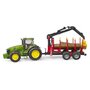 Bruder - Tractor John Deere 7930 Cu Remorca Forestiera Si 4 Busteni - 3