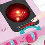 Bucatarie copii, Baby Mix, Cu multiple accesorii, lumini si sunet, Little Chef Pink - 4